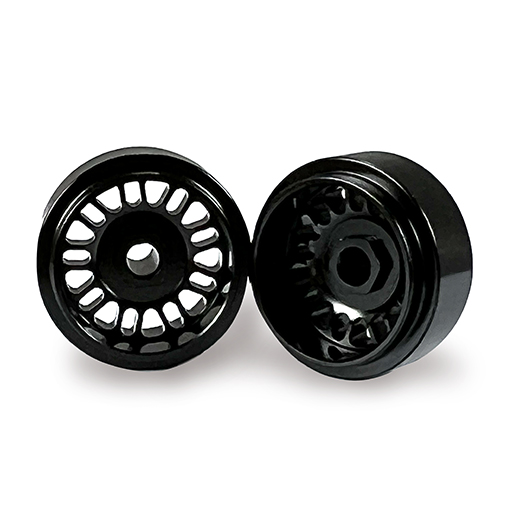 STAFFS103 BBS Style Deep Dish Front Wheels Black 15.8 x 8.5mm x2